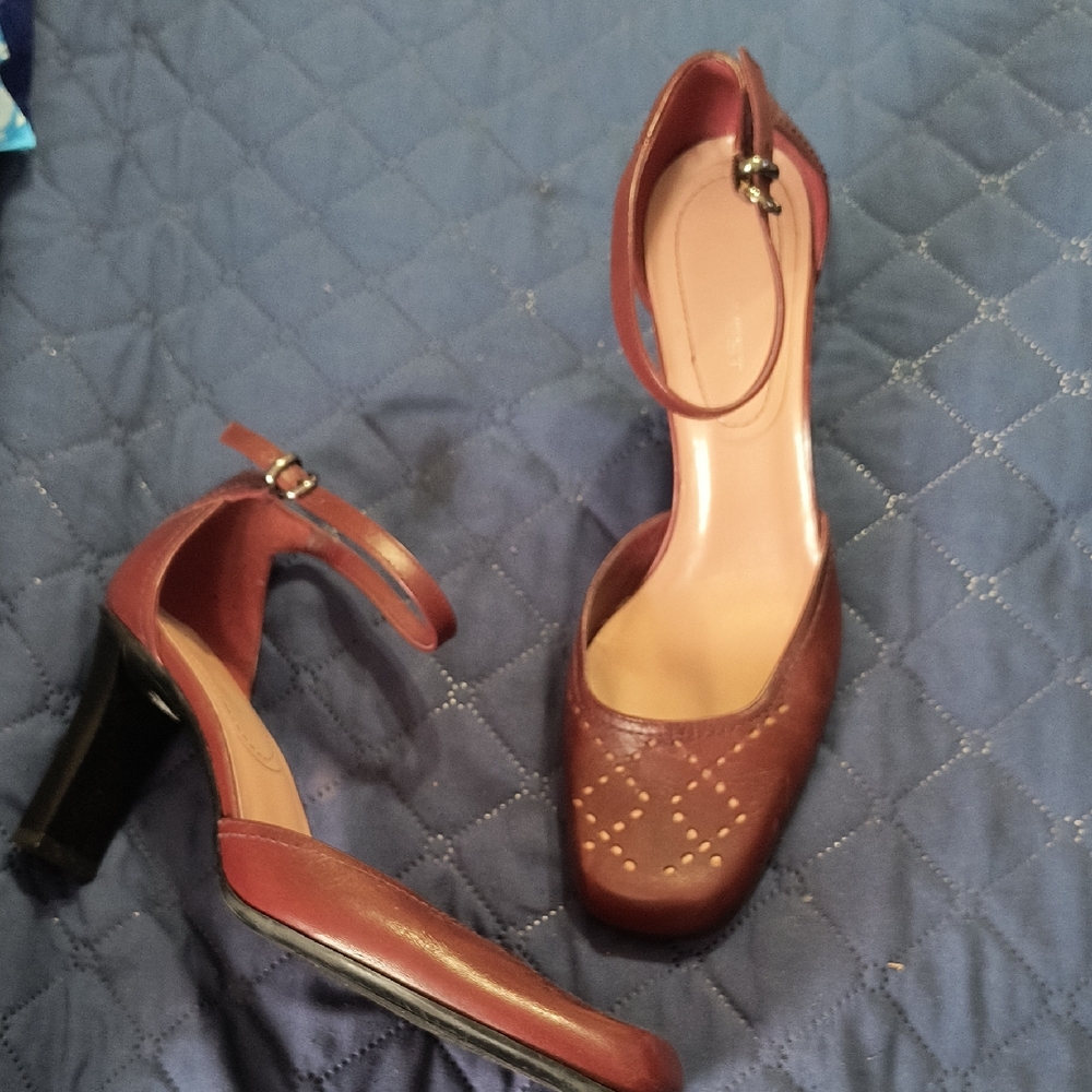Nine West Brown Leather Heels